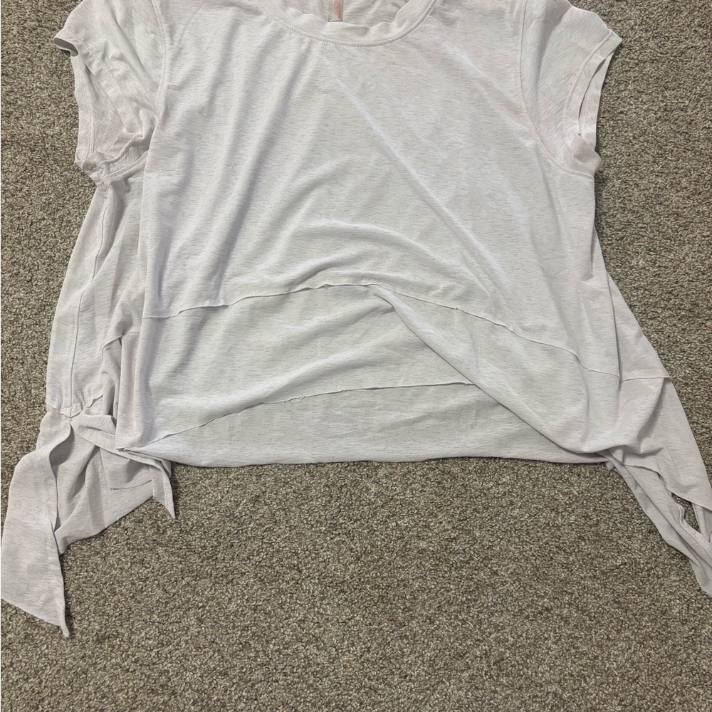 Free People White Tempo Tee M